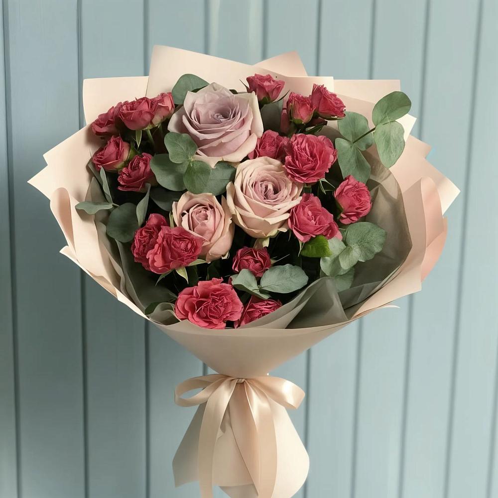 Букет цветов из: Гвоздики и Розы в Мензелинске