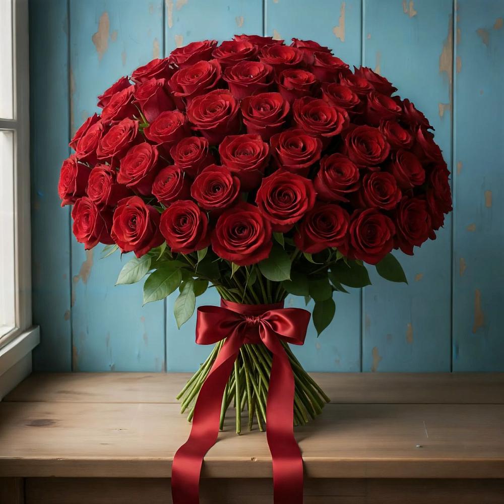 Букет Красные розы Блэк Меджик в Мензелинске