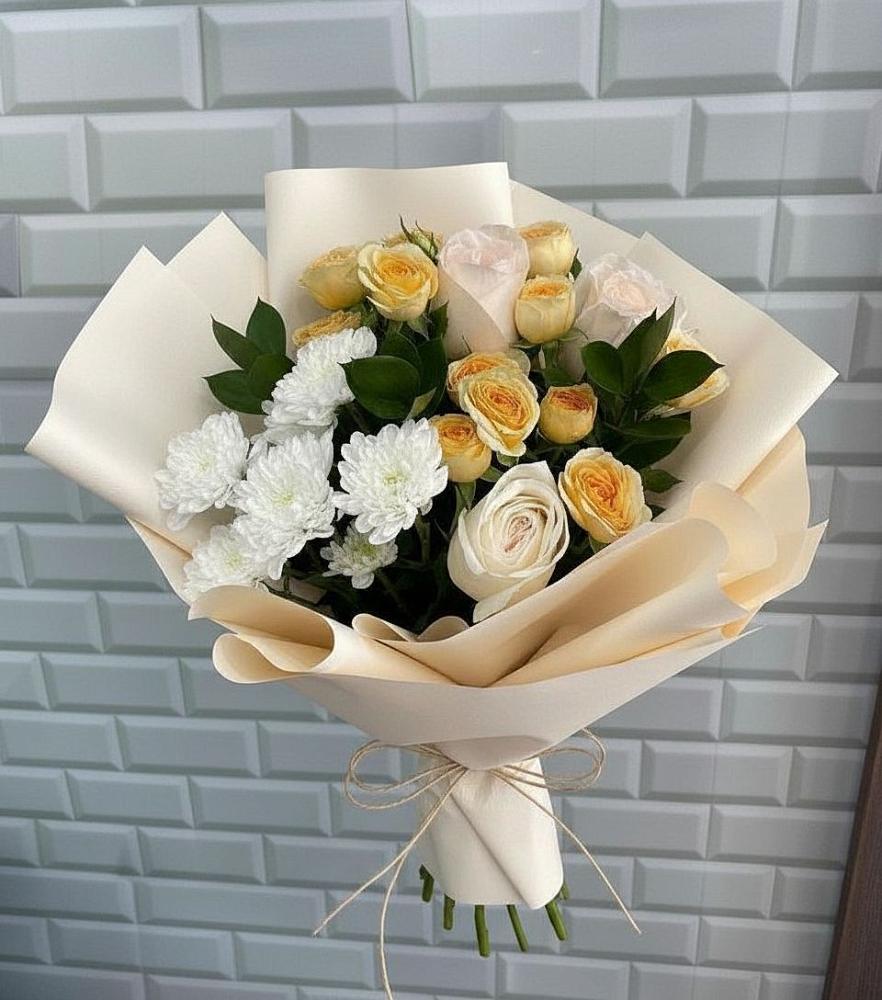 Букет цветов из: Розы и Хризантемы в Мензелинске