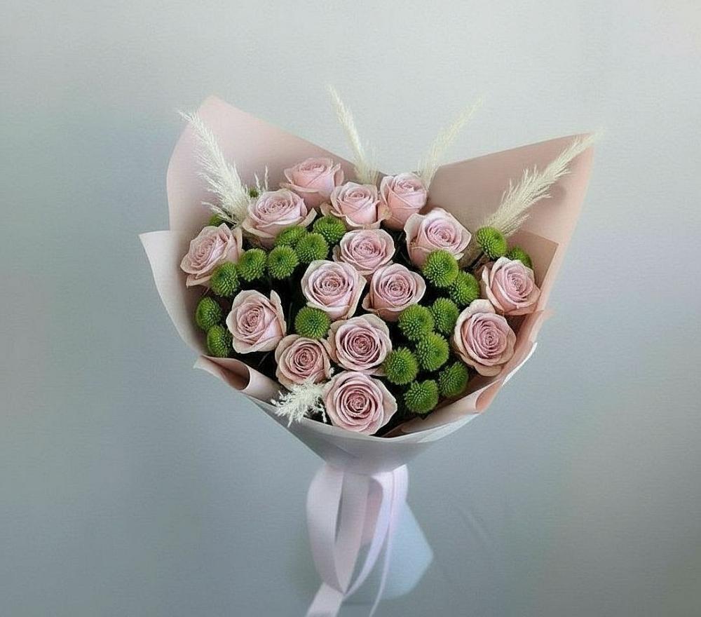 Букет цветов из: Розы и Хризантемы в Мензелинске