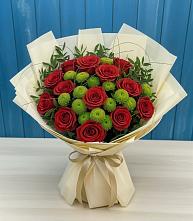 Букет цветов из:  Розы и Хризантемы в Мензелинске