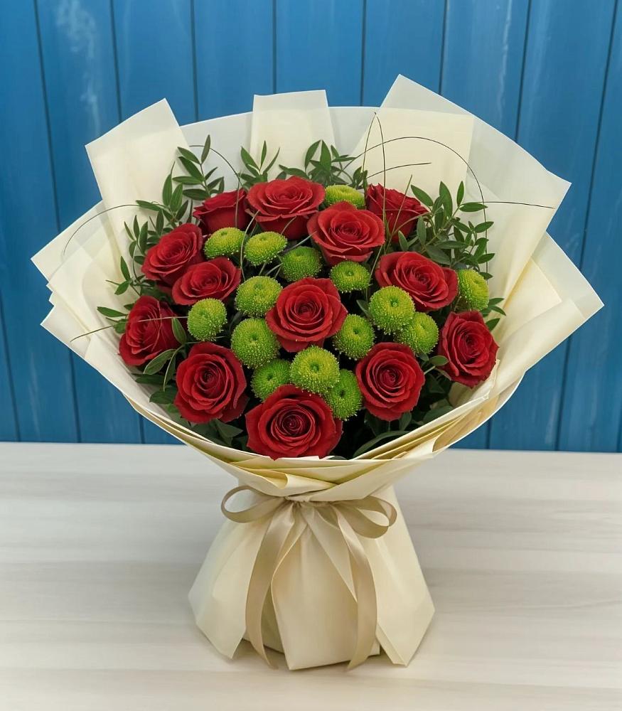 Букет цветов из: Розы и Хризантемы в Мензелинске