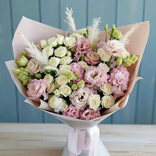 Букет цветов из:  Альстромерии и Розы в Мензелинске